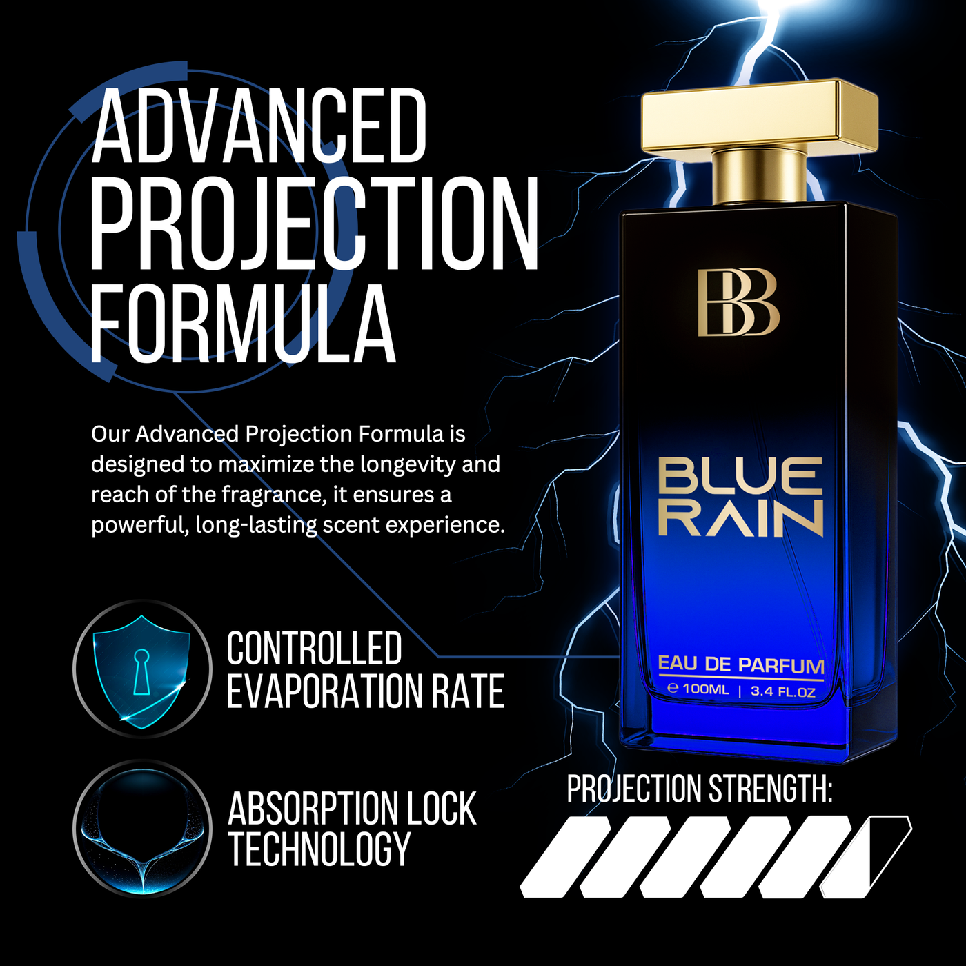 Blue Rain Perfume for Men, 100ml