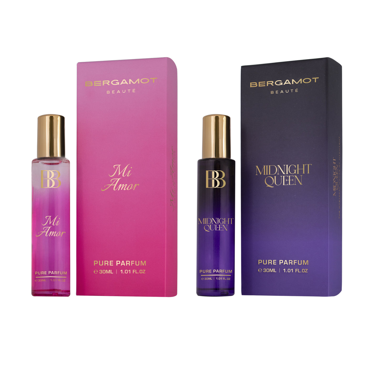 WOMEN'S PURE PERFUME COMBO OF MI AMOR + MIDNIGHT QUEEN, 2 X 30ML