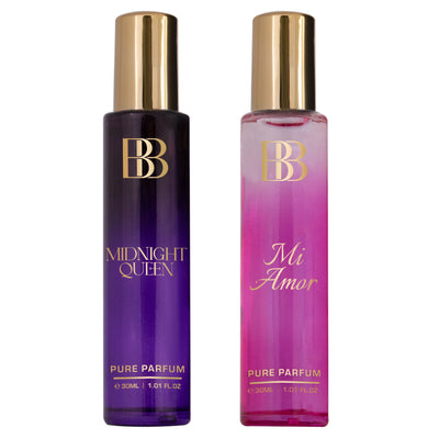 WOMEN'S PURE PERFUME COMBO OF MI AMOR + MIDNIGHT QUEEN, 2 X 30ML