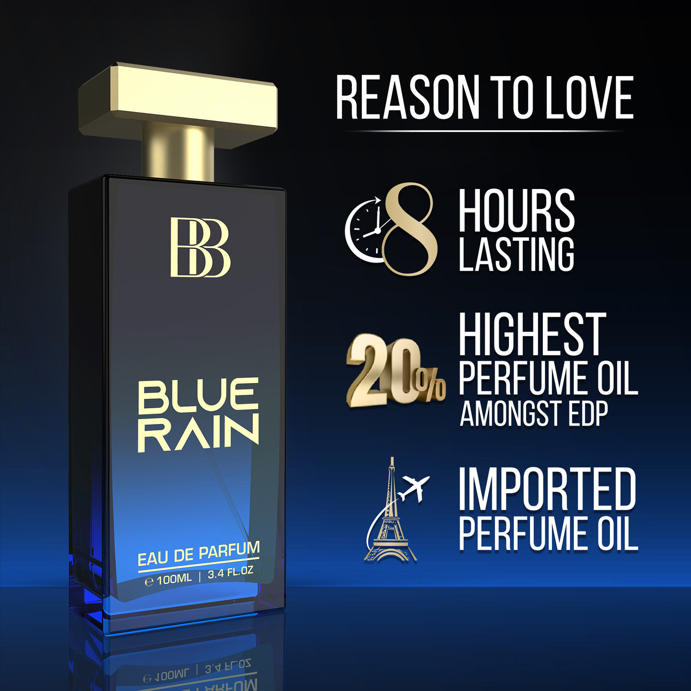 Blue Rain Perfume for Men, 100ml