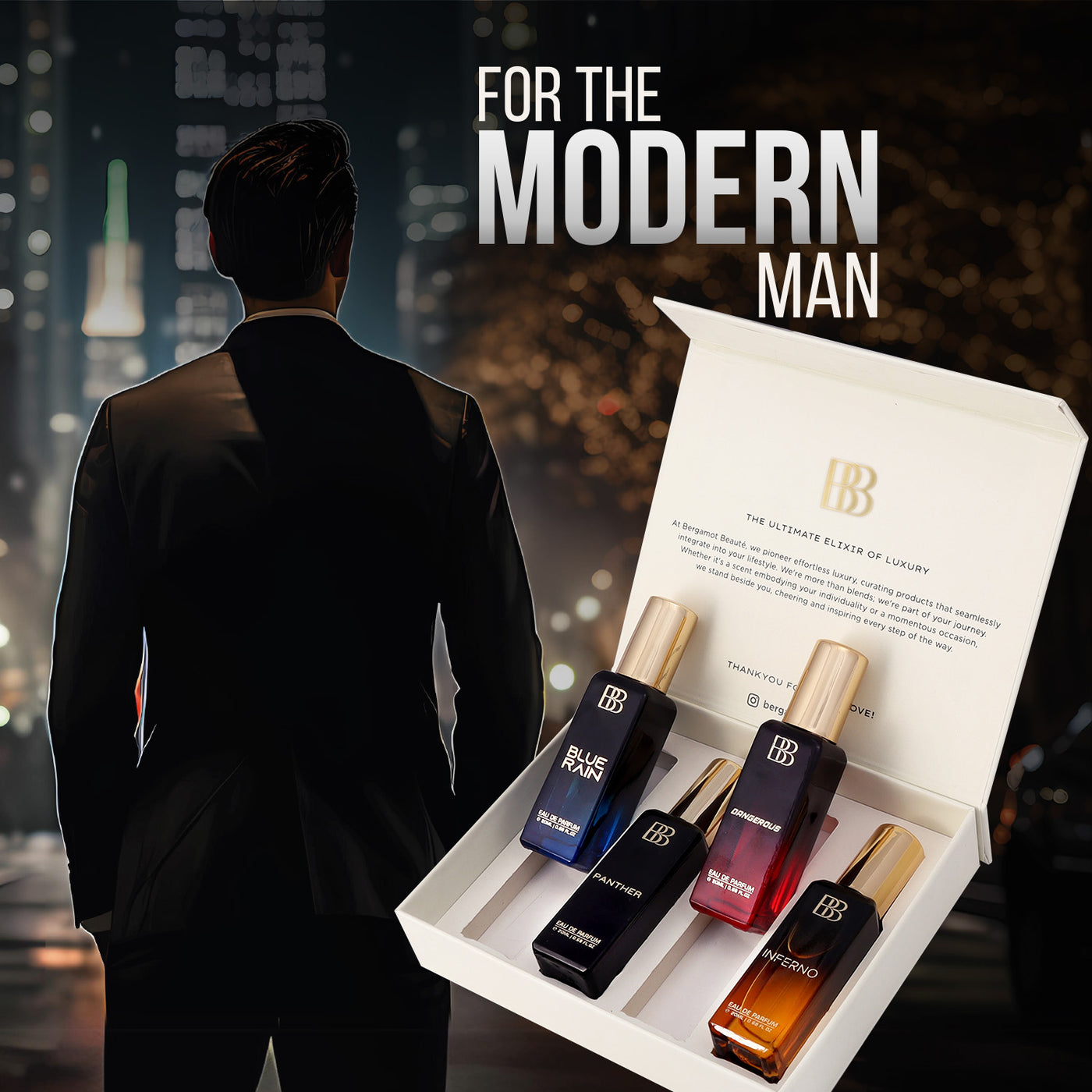 Premium Perfume Gift Set for Men (EDP), 20ml x 4