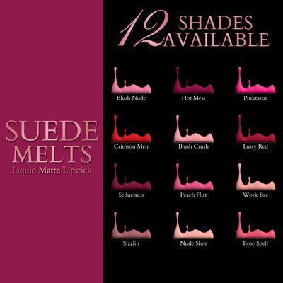 Suede Melts Liquid Matte Lipstick (Sizzlin) Kiss Proof, Last Upto 8+ hrs, 2.1ml
