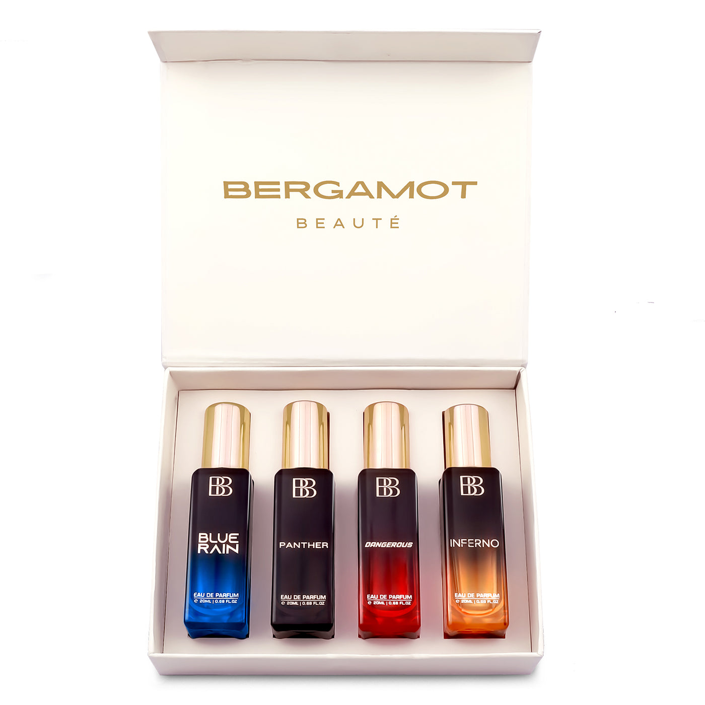 Eau de Parfum Gift Set for Men, 20ml x 4 Bergamot Beauté