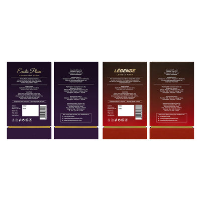 Pack of 4 Pure Perfumes for Men & Women, 4 x 100ml