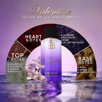 Pack of 4 Pure Perfumes for Men & Women, 4 x 100ml