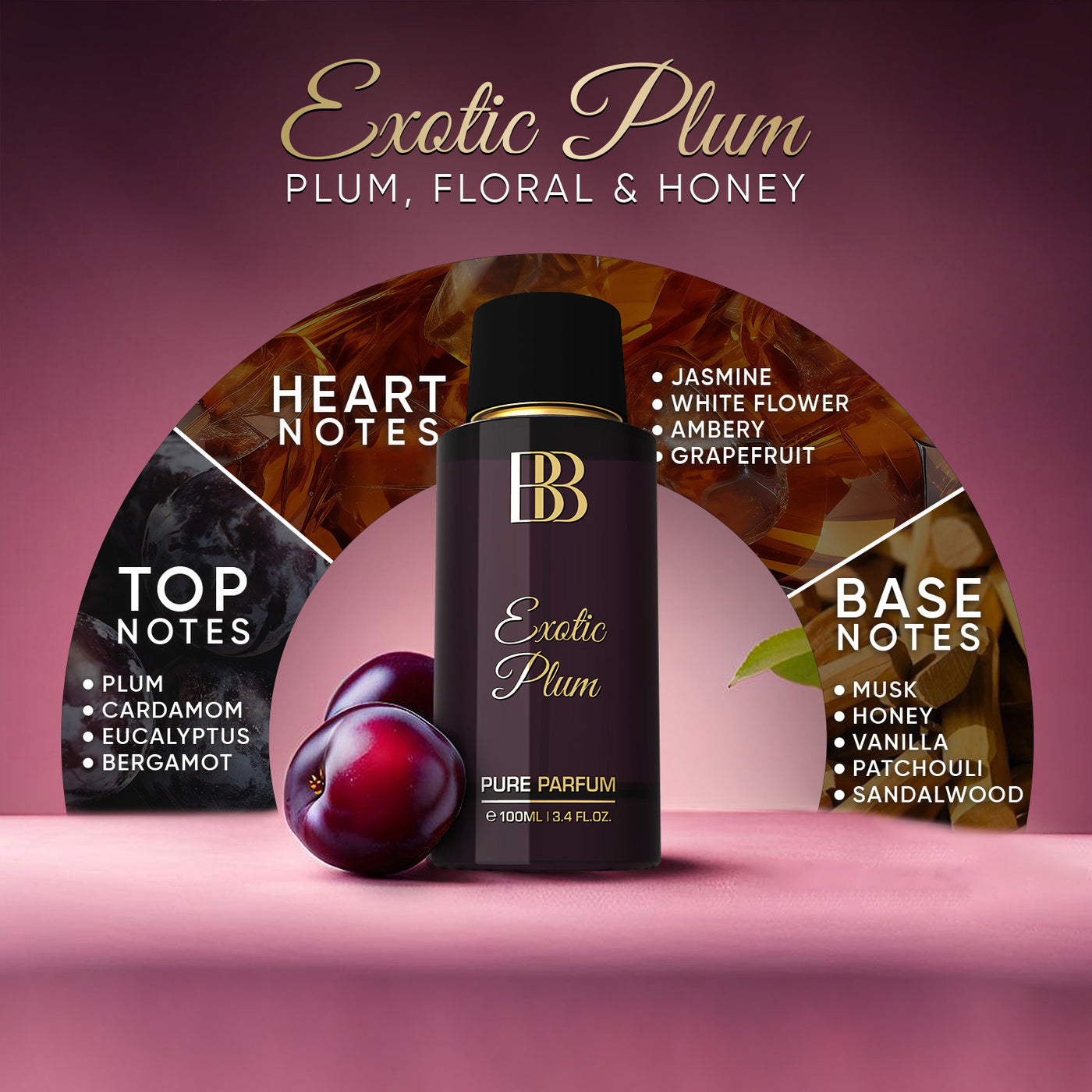 Pack of 4 Pure Perfumes for Men & Women, 4 x 100ml
