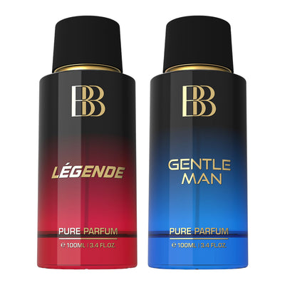 Men's Pure Perfume Combo of LÉGENDE + Gentle Man, 2 x 100ML