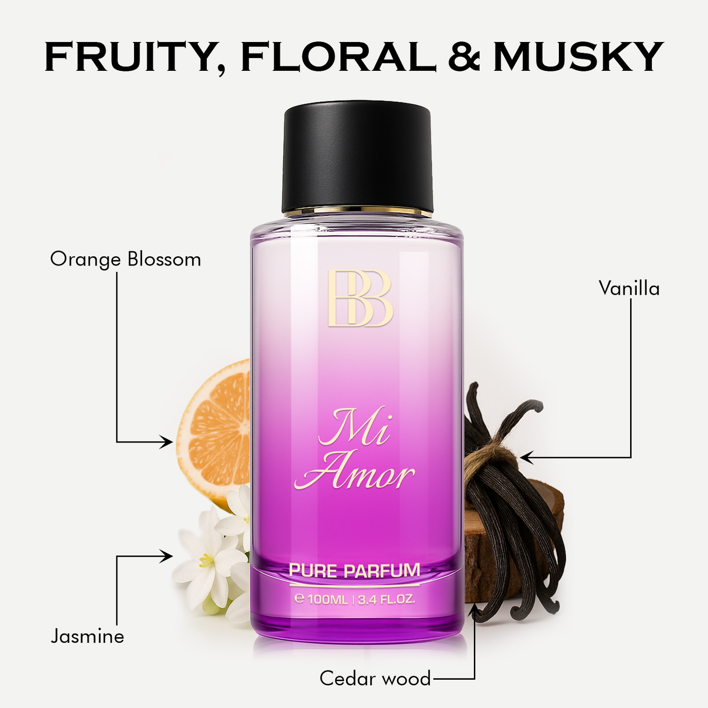 Mi Amor Pure Perfume for Women, 100 ML