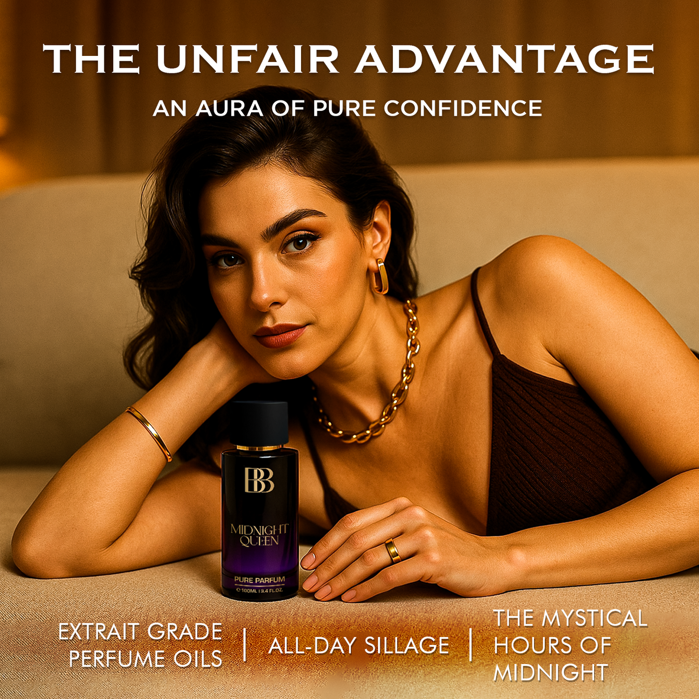 MIDNIGHT QUEEN Pure Perfume for Women, 100 ML