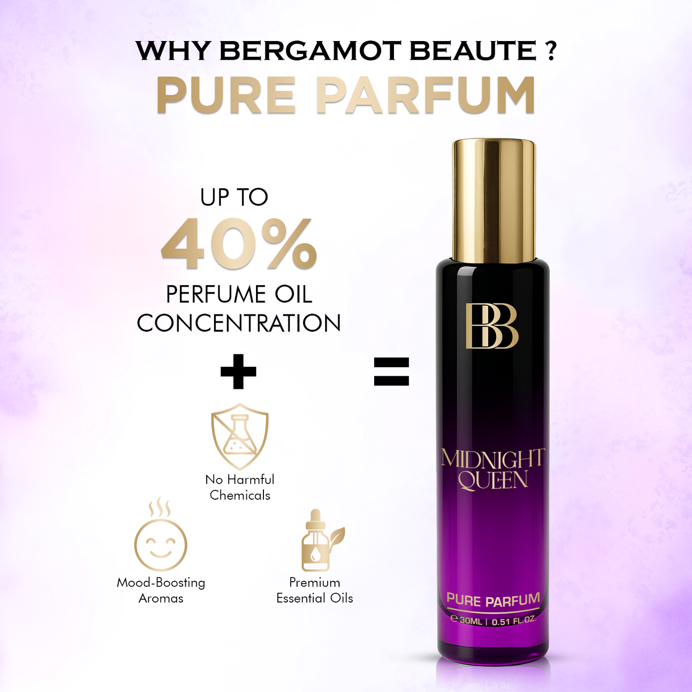 MIDNIGHT QUEEN - PURE PERFUME FOR WOMEN, 30 ML