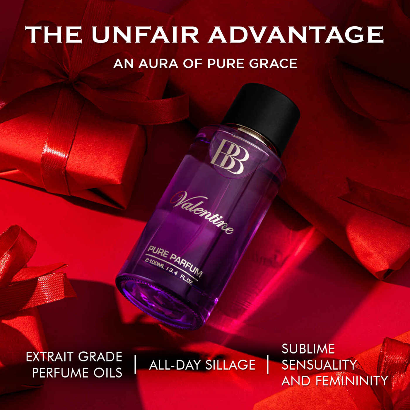Valentine Pure Perfume for Women, 100 ML