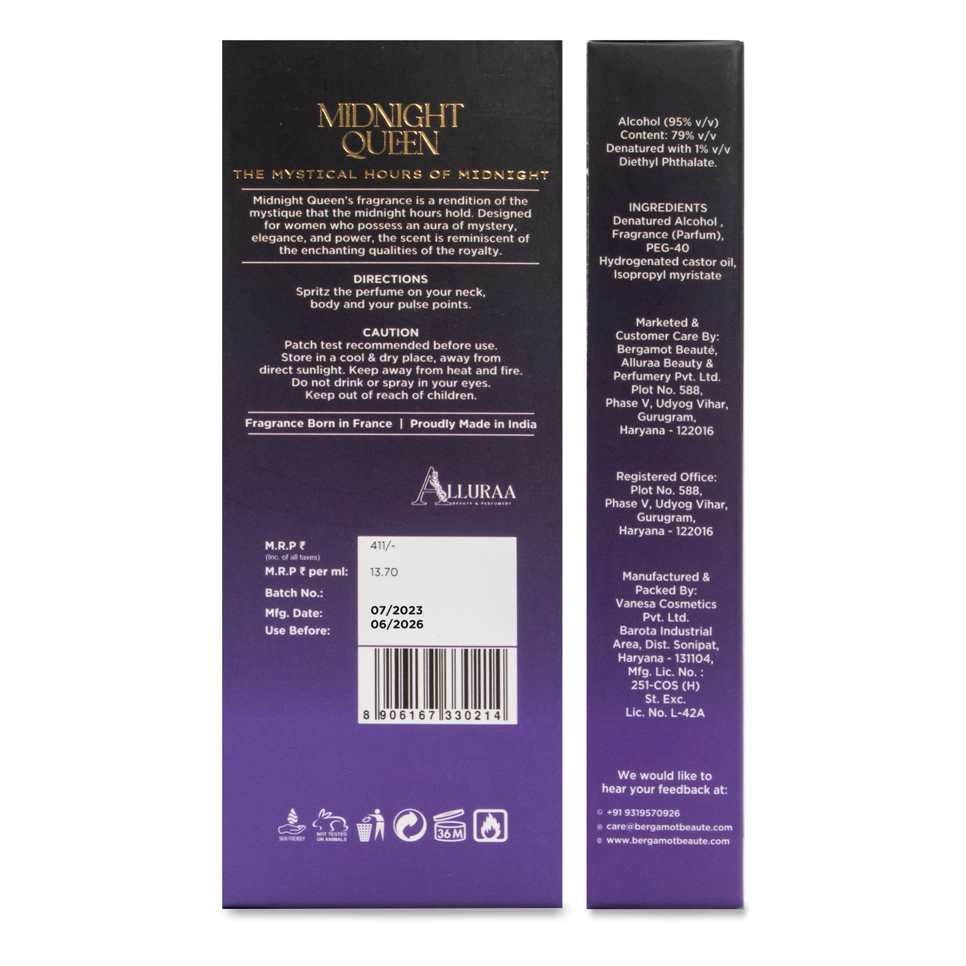 MIDNIGHT QUEEN - PURE PERFUME FOR WOMEN, 30 ML