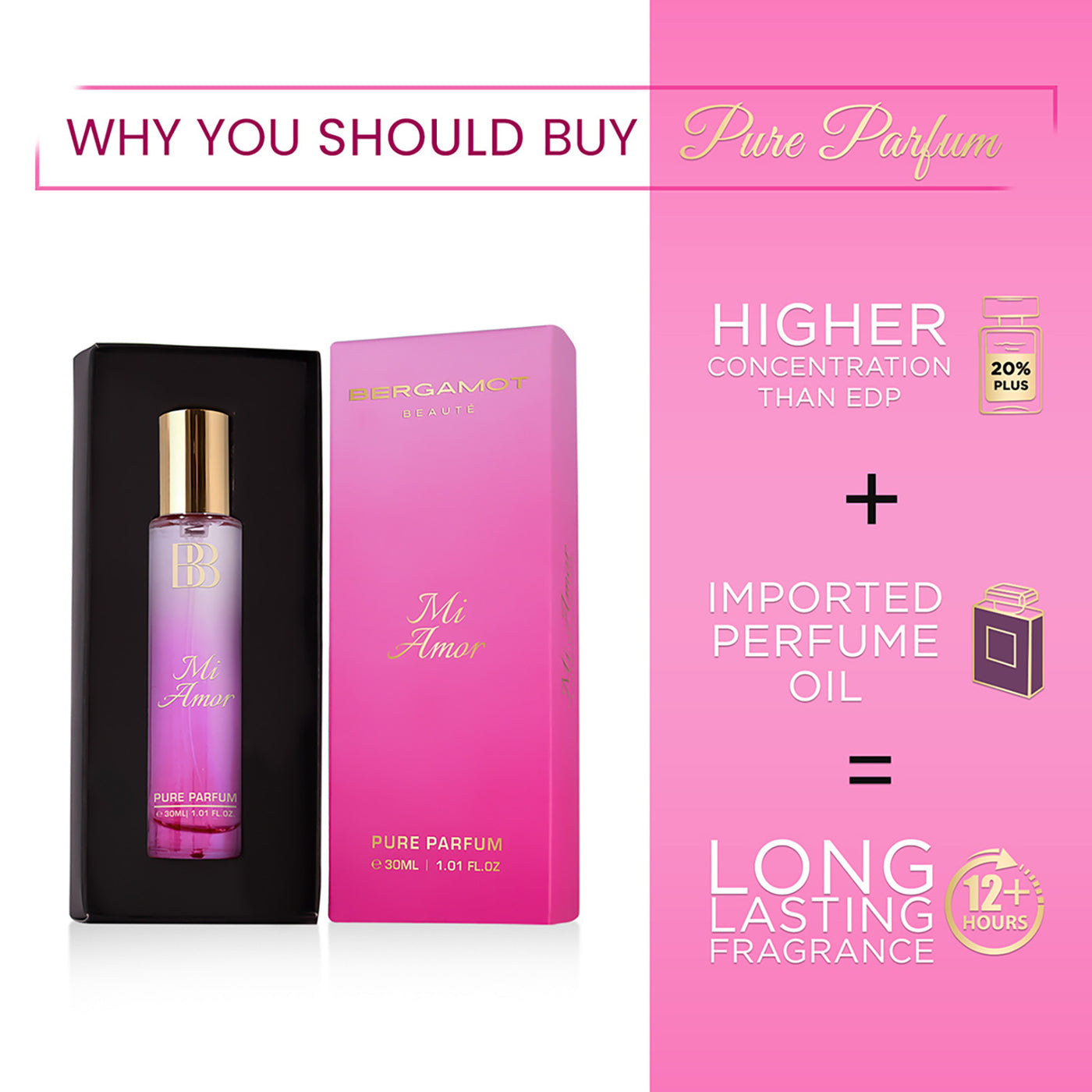 MI AMOR PURE PERFUME FOR WOMEN, 30 ML
