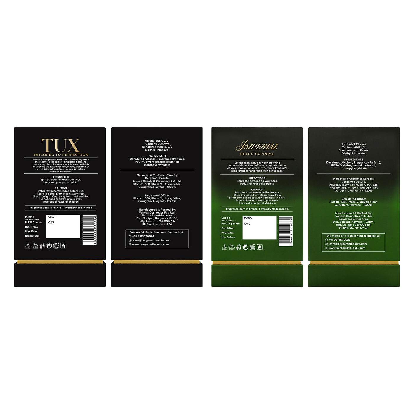 TUX & IMPERIAL Pure Parfum Combo, 2 X 100ml