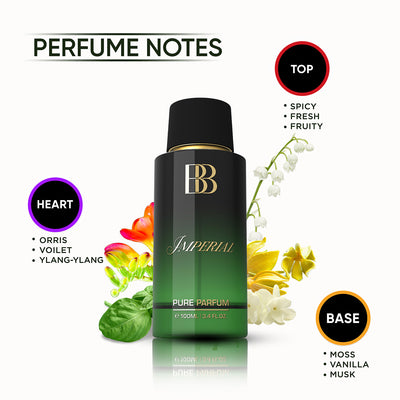 Bergamot Beaute - IMPERIAL Pure Perfume for Men - 100 ML (Perfection for Men) - Perfume notes