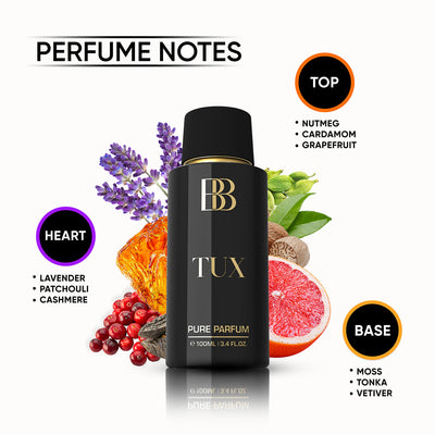 Bergamot Beaute -TUX Pure Perfume for Men - 100 ML (Perfection for Men) - perfume notes